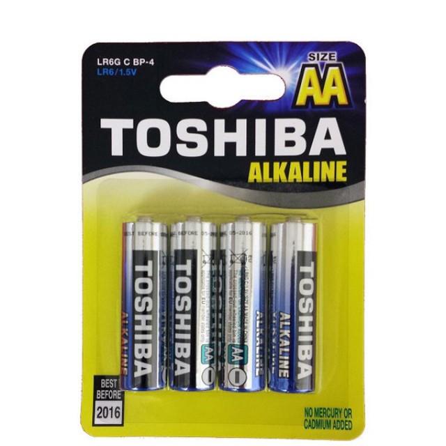 Toshiba Αλκαλικές Μπαταρίες  LR6 - AA 1.5V, 4τμχ