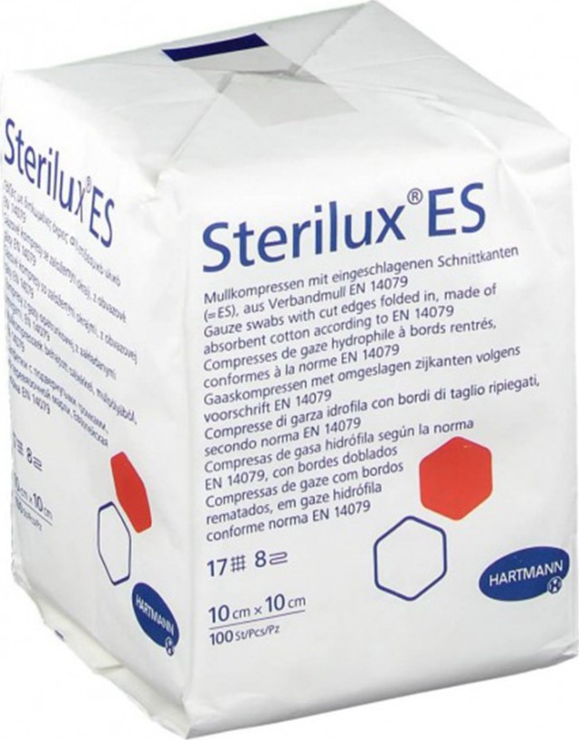 Hartmann Sterilux ES Mη Aποστειρωμένες Γάζες 17 κλωστών 10x10cm 100τμχ Hartmann Sterilux ES Mη Aποστειρωμένες Γάζες 17 κλωστών 10x10cm 100τμχ