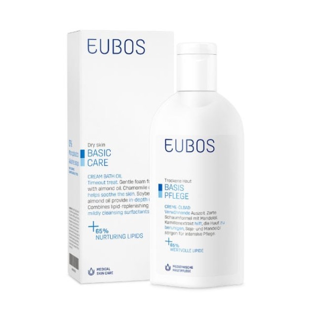 Eubos Basic Care Cream Bath Oil Ελαιώδες Αφρόλουτρο για Ξηρές Επιδερμίδες 200ml