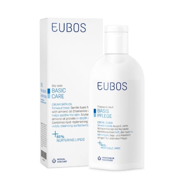 Eubos Basic Care Cream Bath Oil Ελαιώδες Αφρόλουτρο για Ξηρές Επιδερμί …