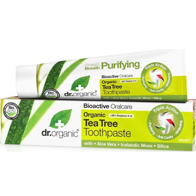 Dr. Organic Tea Tree Toothpaste Antibacterial Αντιβακτηριακή  Οδοντόκρεμα 100ml