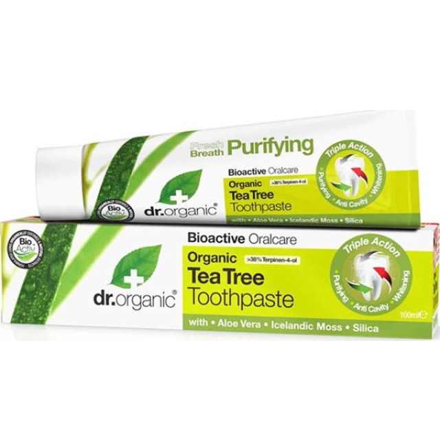 Dr. Organic Tea Tree Toothpaste Antibacterial Αντιβακτηριακή  Οδοντόκρ …
