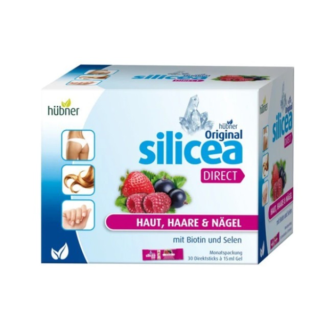 Hubner Silicea Direct Συμπλήρωμα Διατροφής για την Υγεία του Δέρματος των Μαλλιών & των Νυχιών με γεύση Φρούτα του Δάσους 30 φακελίσκοι των 15ml