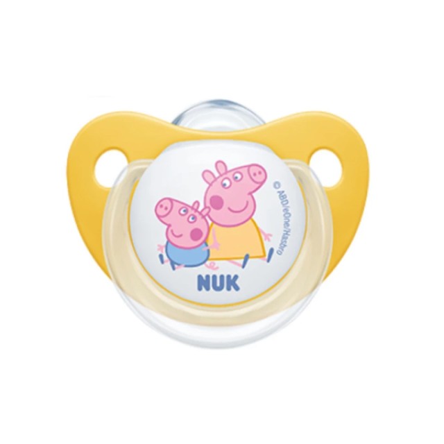 Nuk Trendline My First Peppa Pig Πιπίλα Σιλικόνης με Κρίκο & Θήκη 6-18 …