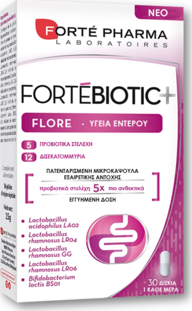 Forte Pharma Fortebiotic+ Flore Συμπλήρωμα Προβιοτικών 30 Κάψουλες