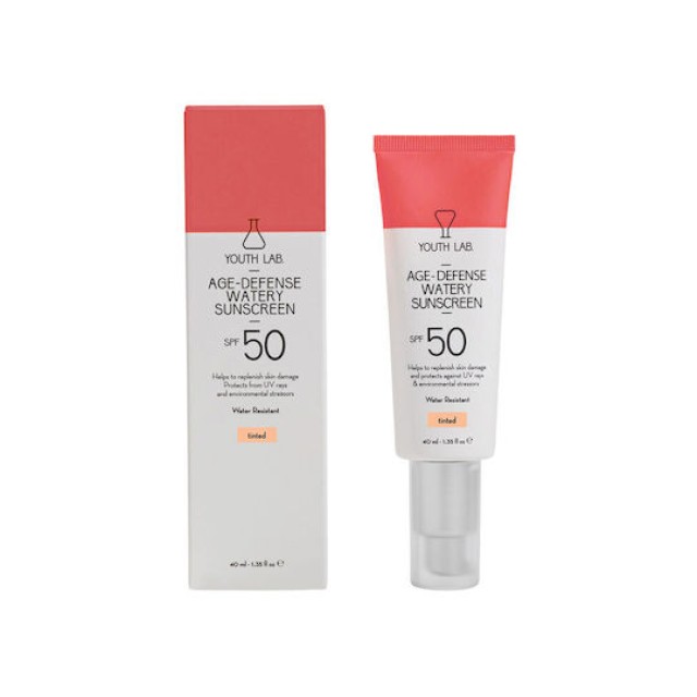 Youth Lab Age Defense Watery Sunscreen SPF50 Tinted Αντηλιακό Προσώπου … Youth Lab Age Defense Watery Sunscreen SPF50 Tinted Αντηλιακό Προσώπου …