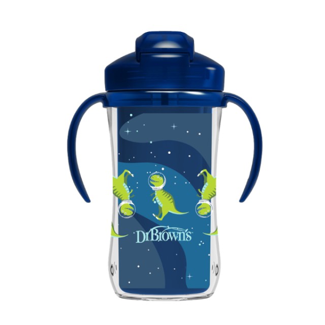 Dr. Brown’s Κύπελλο Θερμός με Καλαμάκι για 12m+ Μπλε για Αγόρι 300ml [ …