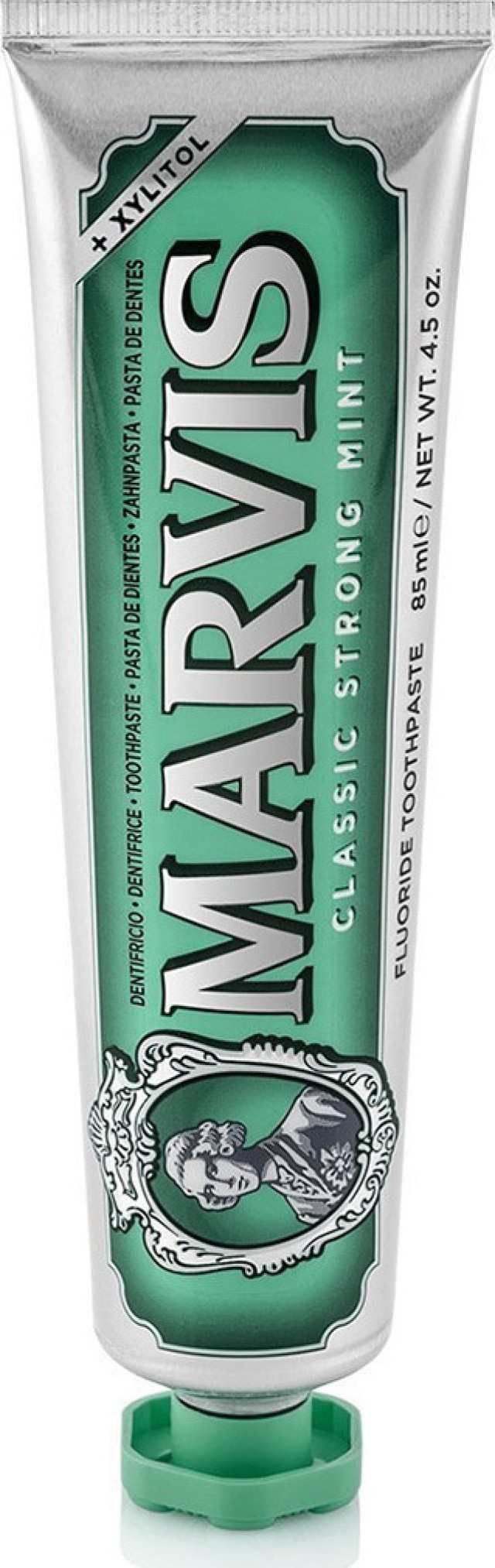 Marvis Classic Strong Mint Toothpaste Οδοντόκρεμα με Γεύση Μέντας για Λεύκανση και Δροσερή Αναπνοή 85ml