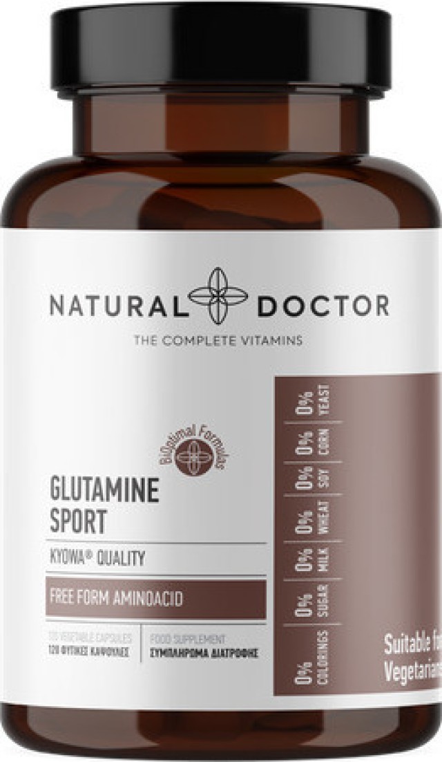 Natural Doctor Glutamine Sport Συμπλήρωμα Διατροφής με Γλουταμίνη 120 …
