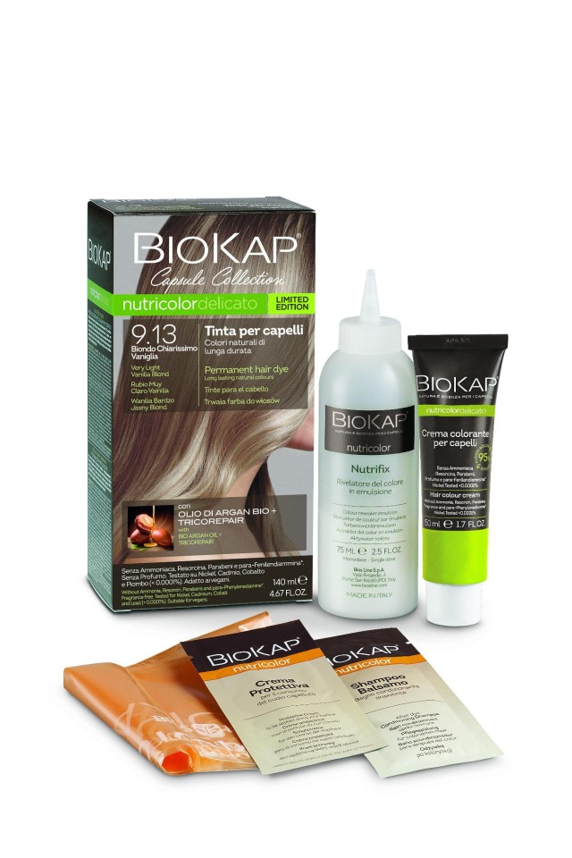 Biokap Nutricolor Delicato No9.13 Very Light Vanilla Blond Βαφή Μαλλιώ &hellip;