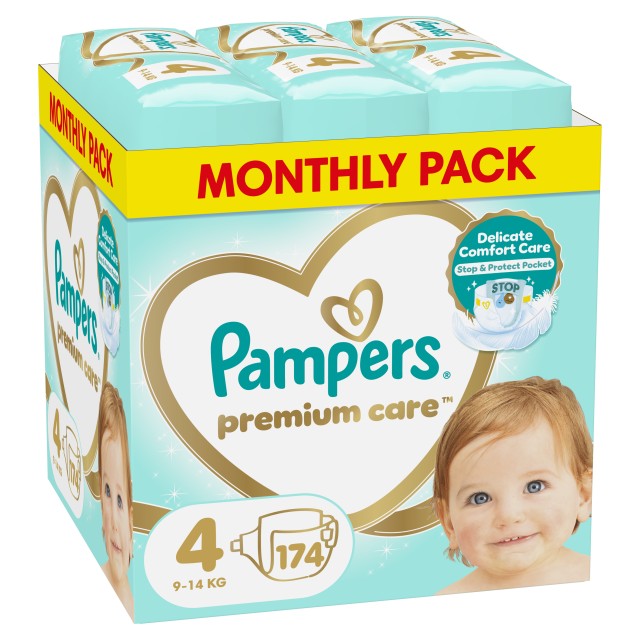 Pampers Premium Care Μέγεθος 4 [9-14kg] 174 Πάνες