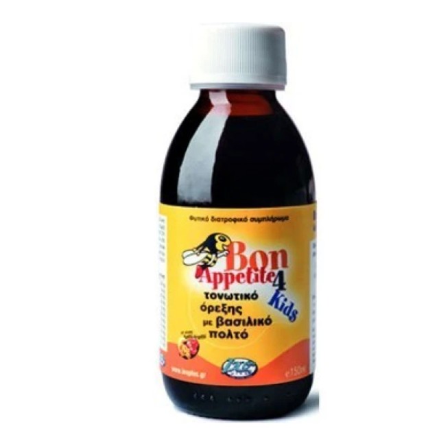 InoPlus - Bon Appetite 4 kids Παιδικό Σιρόπι με Βασιλικό Πολτό, 150ml InoPlus - Bon Appetite 4 kids Παιδικό Σιρόπι με Βασιλικό Πολτό, 150ml