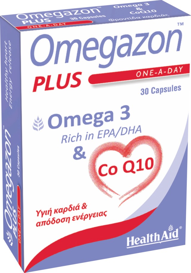 Health Aid Omegazon Plus (Omega 3 & Co Q10) Συμπλήρωμα Διατροφής για … Health Aid Omegazon Plus (Omega 3 & Co Q10) Συμπλήρωμα Διατροφής για …