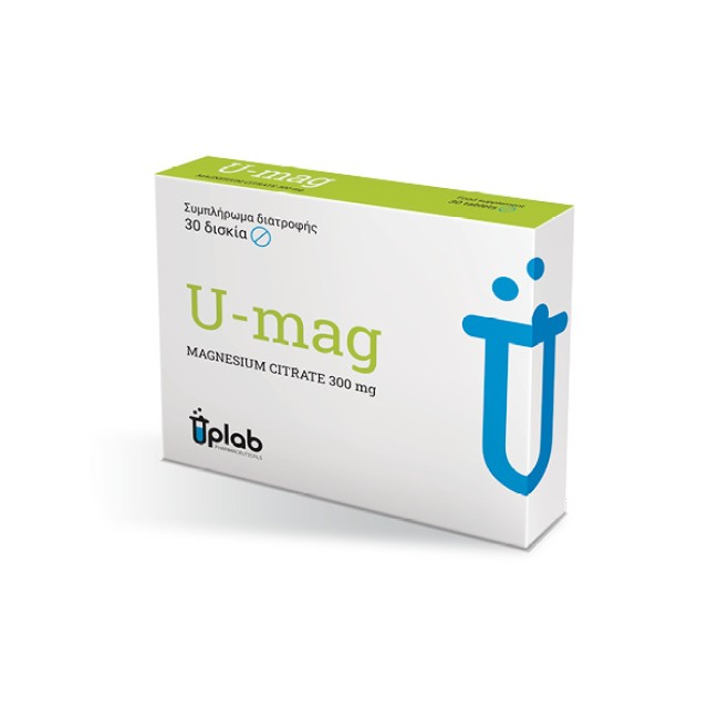 Uplab U-Mag 300mg Συμπλήρωμα Διατροφής με Μαγνήσιο για την Υποστήριξη του Οργανισμού 30 Δισκία Uplab U-Mag 300mg Συμπλήρωμα Διατροφής με Μαγνήσιο για την Υποστήριξη …