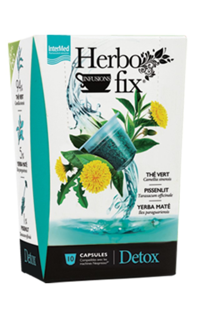 Intermed HerboFix Detox Ρόφημα με Αντιοξειδωτική & Αποτοξινωτική Δράση σε Κάψουλες Συμβατές με Μηχανές Nespresso 10 Τεμάχια