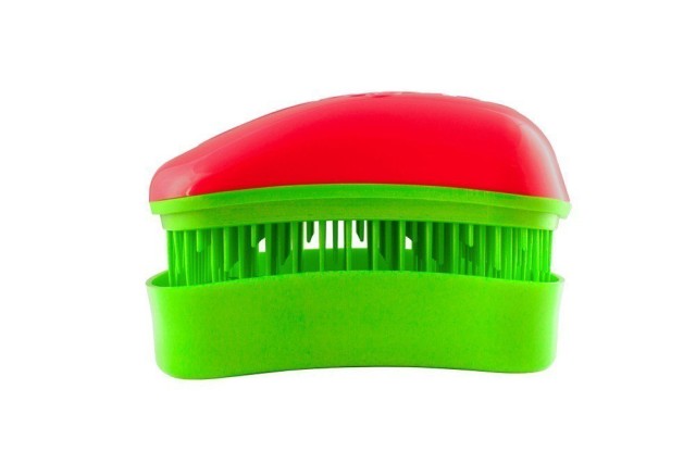 Dessata mini, κόκκινη -πράσινη επαναστατική βούρτσα μαλλιών που ξεμπερδεύει απαλά τα μαλλιά , ακόμα και όταν είναι βρεγμένα