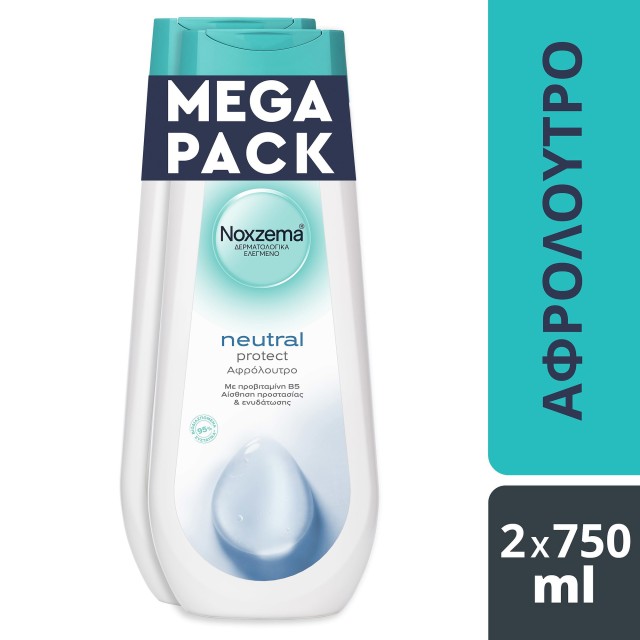 Noxzema PROMO Neutral Protect Ενυδατικό Αφρόλουτρο 2x750ml