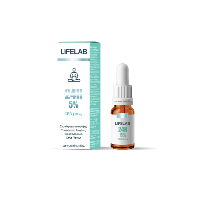 Lifelab CBD 500mg 24H 5% Ισορροπία & Ευεξία 10ml Lifelab CBD 500mg 24H 5% Ισορροπία & Ευεξία 10ml
