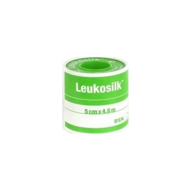 Leukoplast Leukosilk Μεταξωτή Αυτοκόλλητη Επιδεσμική Ταινία 4,6m x 5.00cm 1 Ρολό [1024]