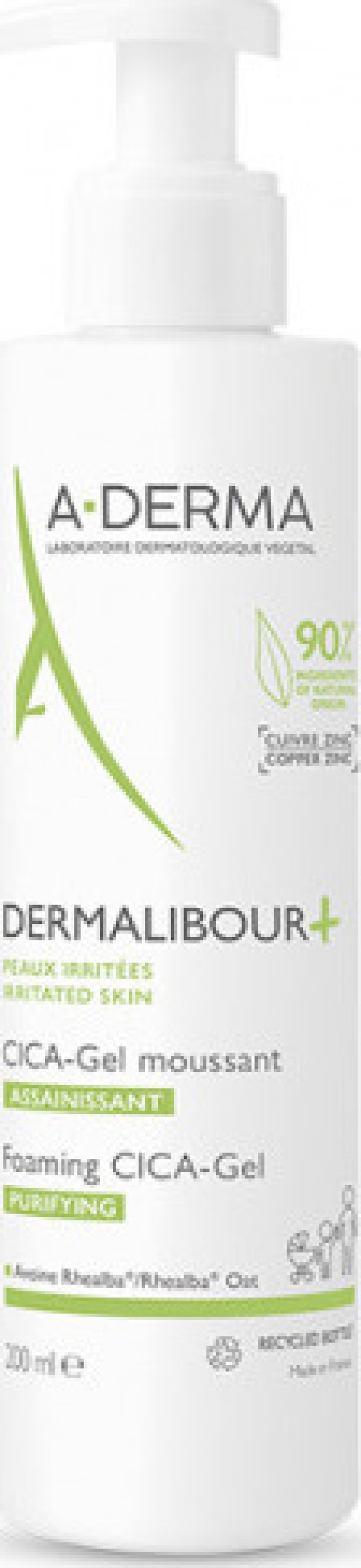 A-Derma Dermalibour+ Cica Gel Moussant Αφρός Καθαρισμού Προσώπου - Σώματος για Ερεθισμένες / Εύθραυστες Επιδερμίδες 200ml
