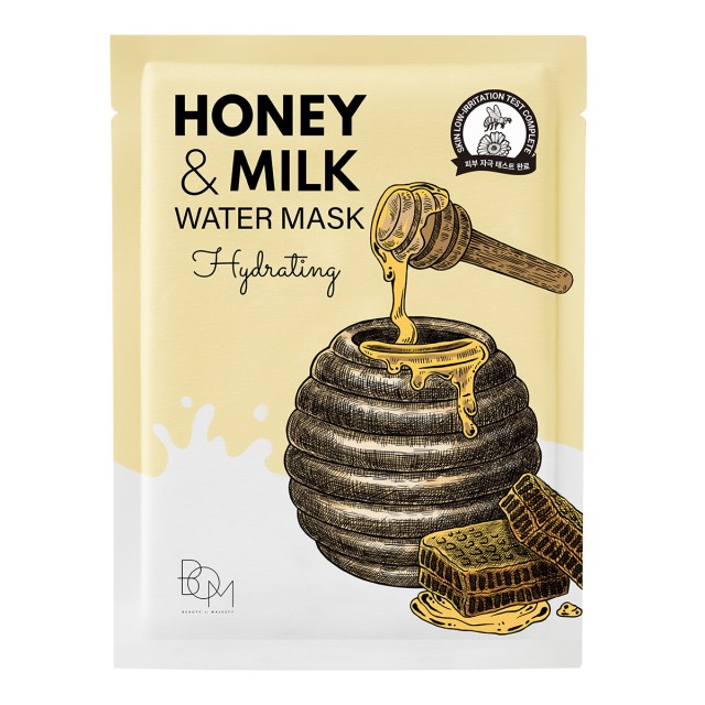 Beauty Of Majesty Honey & Milk Water Mask Hydrating Υφασμάτινη Μάσκα Π &hellip;