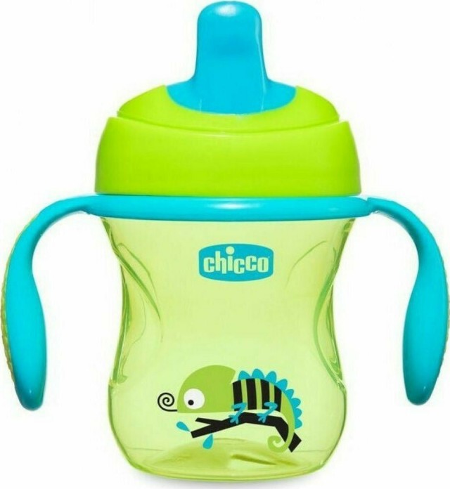 Chicco Training Cup Εκπαιδευτικό Κύπελλο για 6m+ με Λαβές Μπλέ - Πράσι …