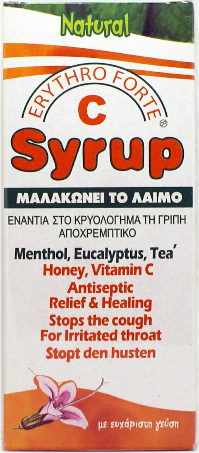 Erythro Forte C Syrup Classic Σιρόπι για το Βήχα - Πονόλαιμο με Μέλι & Βιταμίνη C 150ml