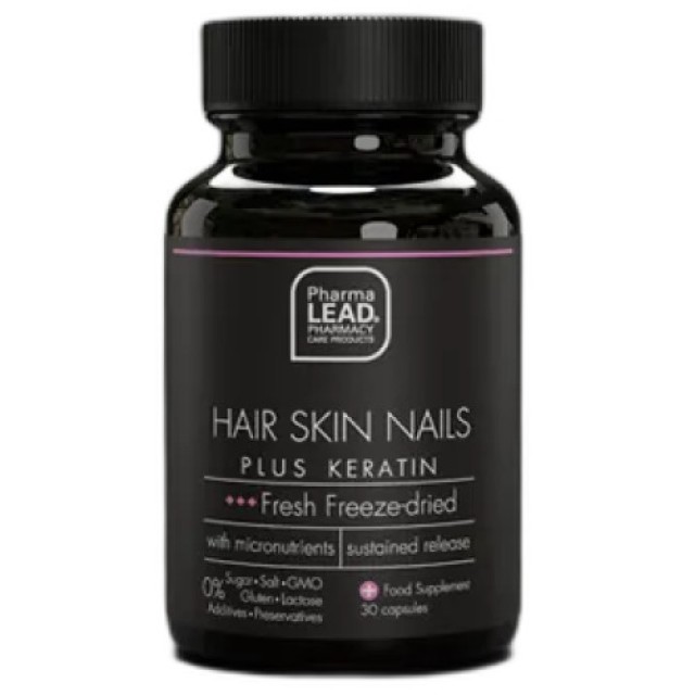 PharmaLead Black Range Hair Skin Nails Plus Keratin για Θρέψη των Μαλλιών, Νυχιών & Δέρματος 30 Κάψουλες