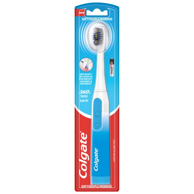 Colgate 360 Whole Mouth Clean Soft Οδοντόβουρτσα Με Μπαταρία Γαλάζιο 1 …
