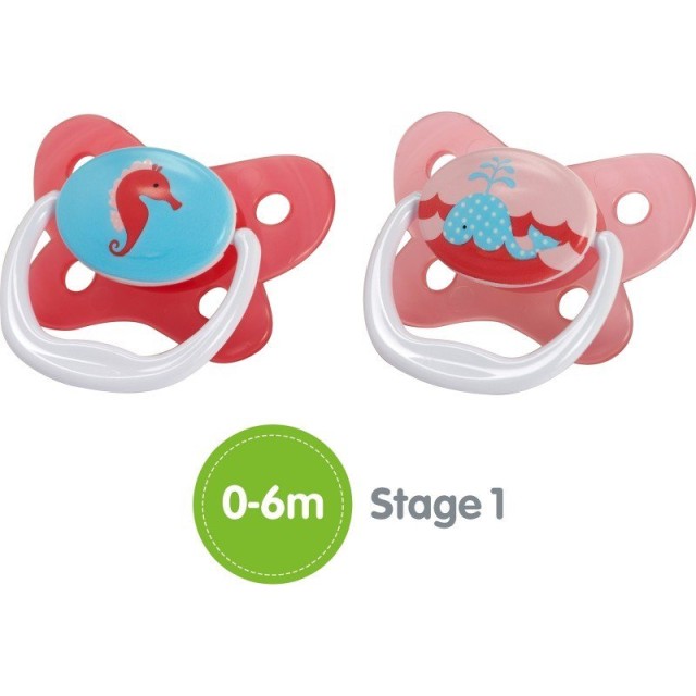 Dr Browns PreVent Oρθοδοντική Πιπίλα Σιλικόνης Πεταλούδα Ροζ-Κόκκινο 0 …