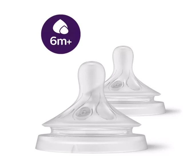 Avent Philips Natural Response Silicone Nipples for 6m+ for Feeding 2 …