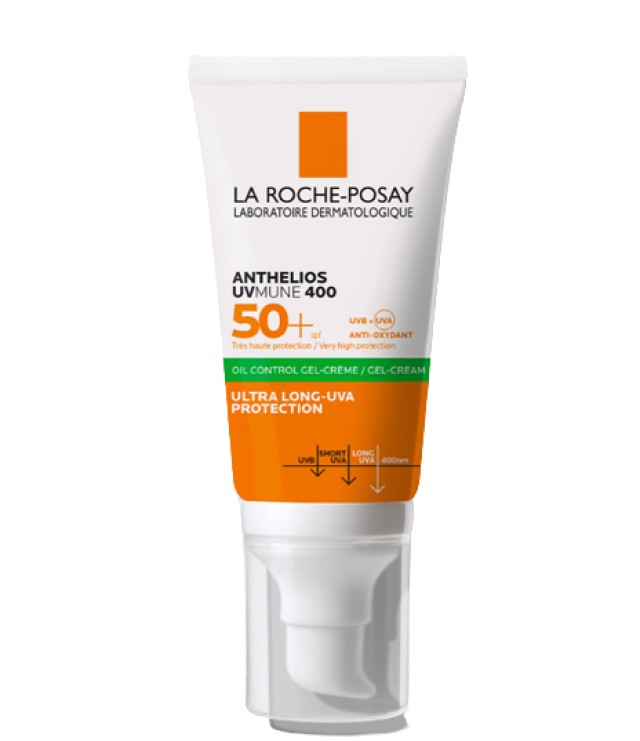 La Roche Posay Anthelios UVMune 400 SPF50+ Oil Control Gel Cream Αντηλιακή Κρέμα Προσώπου για Ματ Αποτέλεσμα 50ml