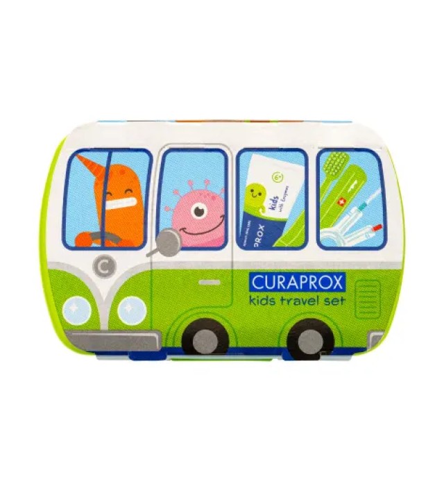 Curaprox Kids Travel Set για 6-12 Ετών Πράσινο με Οδοντόβουρτσα Ταξιδί … Curaprox Kids Travel Set για 6-12 Ετών Πράσινο με Οδοντόβουρτσα Ταξιδί …