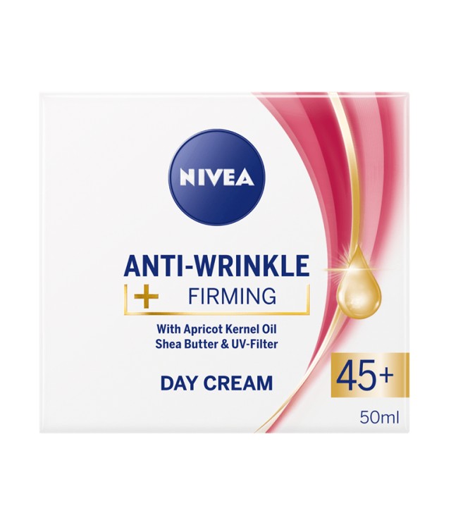 Nivea Anti Wrinkle + Firming Day Care 45+ Αντιρυτιδική - Συσφικτική Κρέμα Ημέρας 50ml