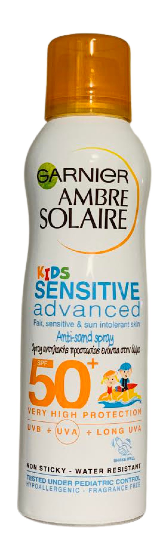 Garnier Ambre Solaire Kids Sensitive Anti Sand SPF50+ Αντηλιακό Spray … Garnier Ambre Solaire Kids Sensitive Anti Sand SPF50+ Αντηλιακό Spray …