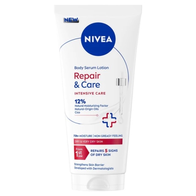 Nivea Body Repair & Care Serum Lotion Ενυδατική Κρέμα Σώματος για Ξηρή &hellip;