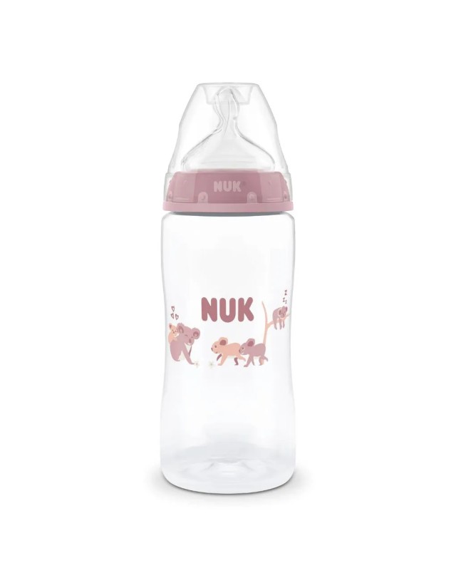 Nuk First Choice για 3m+ Πλαστικό Μπιμπερό Κοάλα Ροζ & Δείκτη Ελέγχου &hellip;