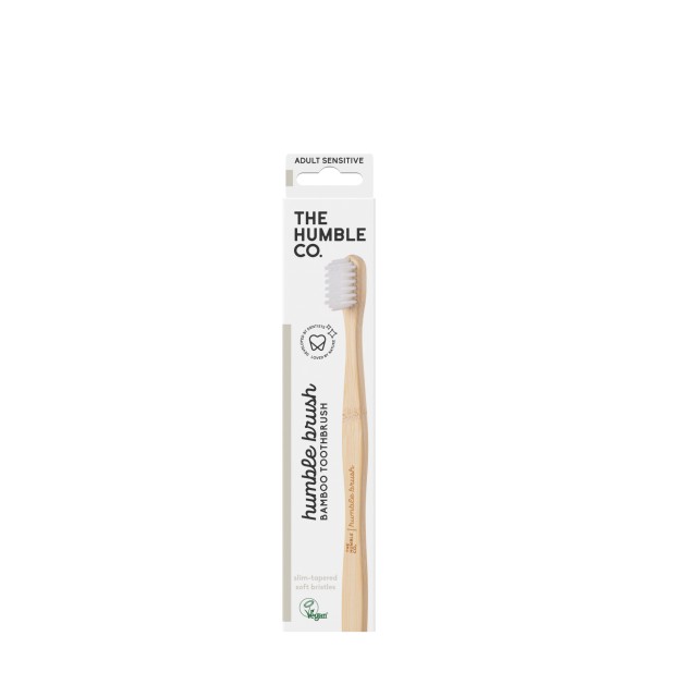 The Humble Co. Bamboo Toothbrush Adult White Sensitive Οδοντόβουρτσα Ε …