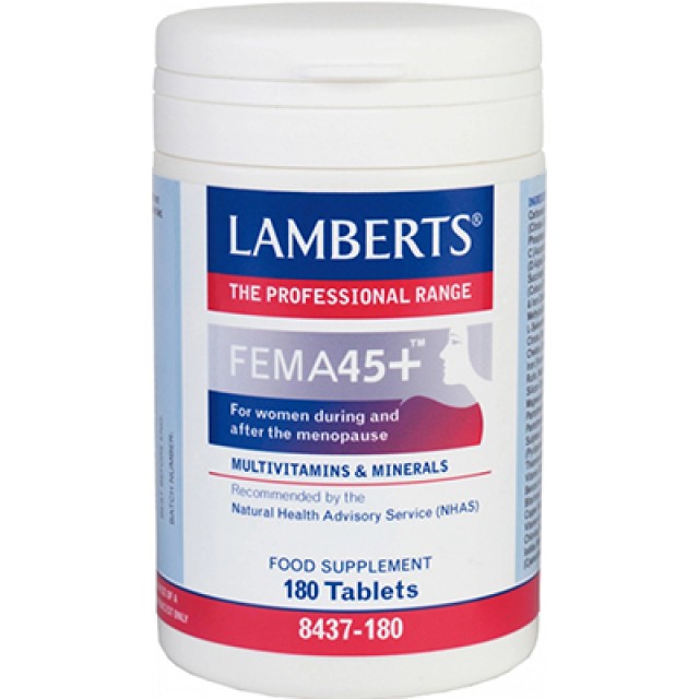 Lamberts Fema 45+, Πολυβιταμίνες για Γυναίκες μετά την Εμμηνόπαυση, 180tabs
