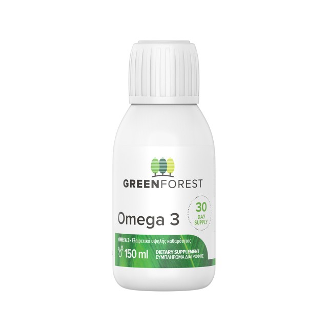 Green Forest Omega 3 Εξαιρετικά Υψηλής Καθαρότητας Γεύση Λεμόνι 150ml