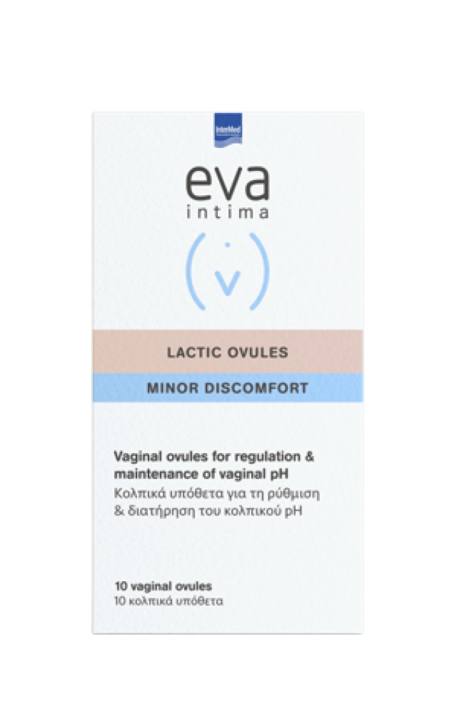 Intermed Eva Intima Lactic Ovules Minor Discomfort pH 3.8 Για Τη Ρύθμι … Intermed Eva Intima Lactic Ovules Minor Discomfort pH 3.8 Για Τη Ρύθμι …