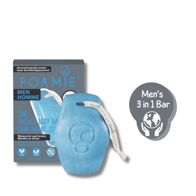 Foamie Mens Bar All in One Seas The Day Μπάρα Σαπουνιού για Πρόσωπο - …