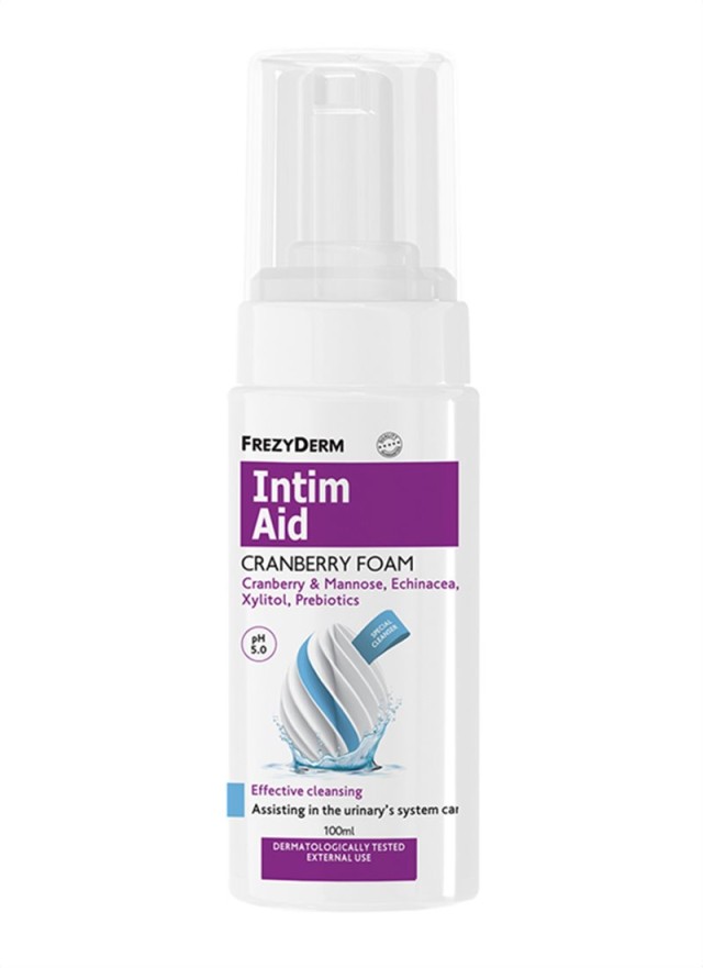 Frezyderm Intim Aid Cranberry Foam pH5.0 Αφρός Καθαρισμού Ευαίσθητης Π …