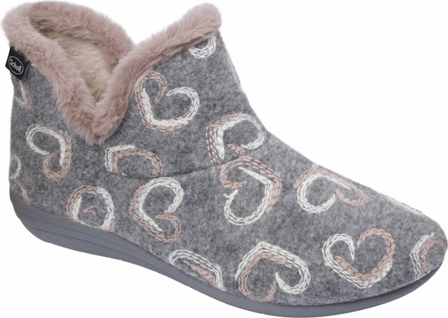 Scholl Creamy Bootie Grey Multi Ανατομικές Γυναικείες Παντόφλες με Εσω …
