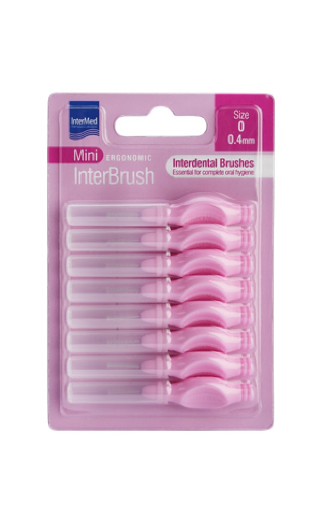 Intermed Ergonomic InterBrush Mini Size:0 Μεσοδόντια Βουρτσάκια με Λαβ …
