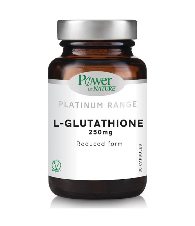 Power of Nature L Glutathione 250mg Reduced Form Συμπλήρωμα Διατροφής με Αντιοξειδωτική Δράση 30 Κάψουλες
