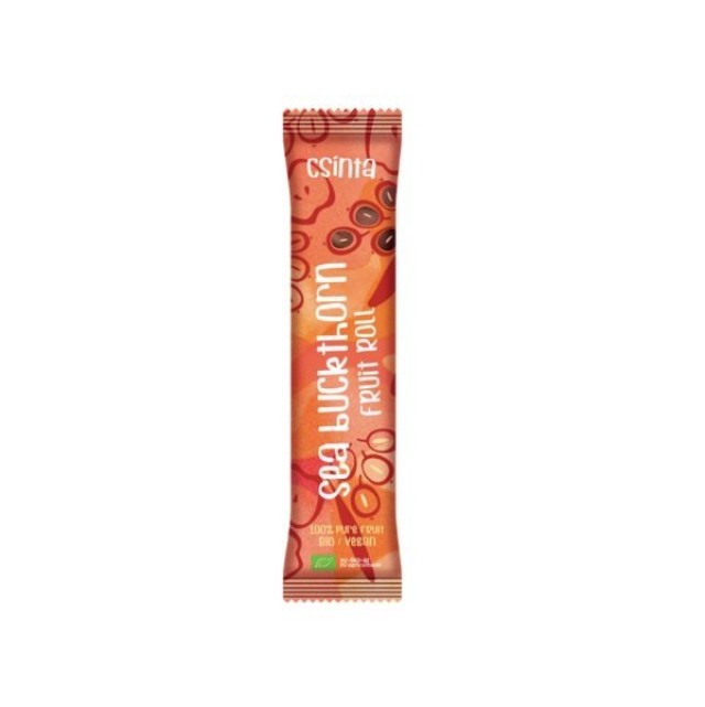 Csinta 100% Organic Fruit Roll Sea Buckthorn Βιολογικό Σνακ Αποξηραμέν &hellip;