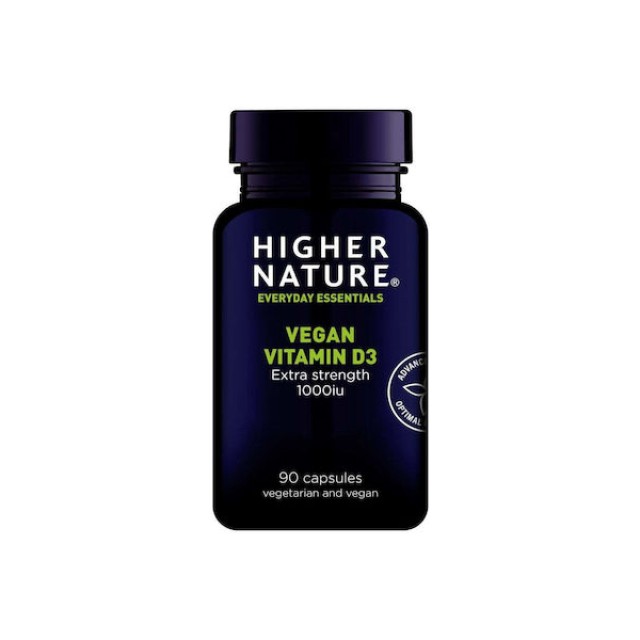 Higher Nature Vegan Vitamin D3 Συμπλήρωμα Διατροφής Βιταμίνης D3 1000iu 90 Φυτικές Κάψουλες