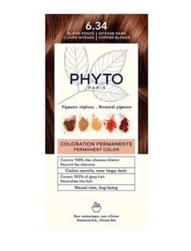 Phyto PhytoColor Βαφή Μαλλιών 6.34 Ξανθό Σκούρο Έντονο Χάλκινο Χωρίς Α … Phyto PhytoColor Βαφή Μαλλιών 6.34 Ξανθό Σκούρο Έντονο Χάλκινο Χωρίς Α …