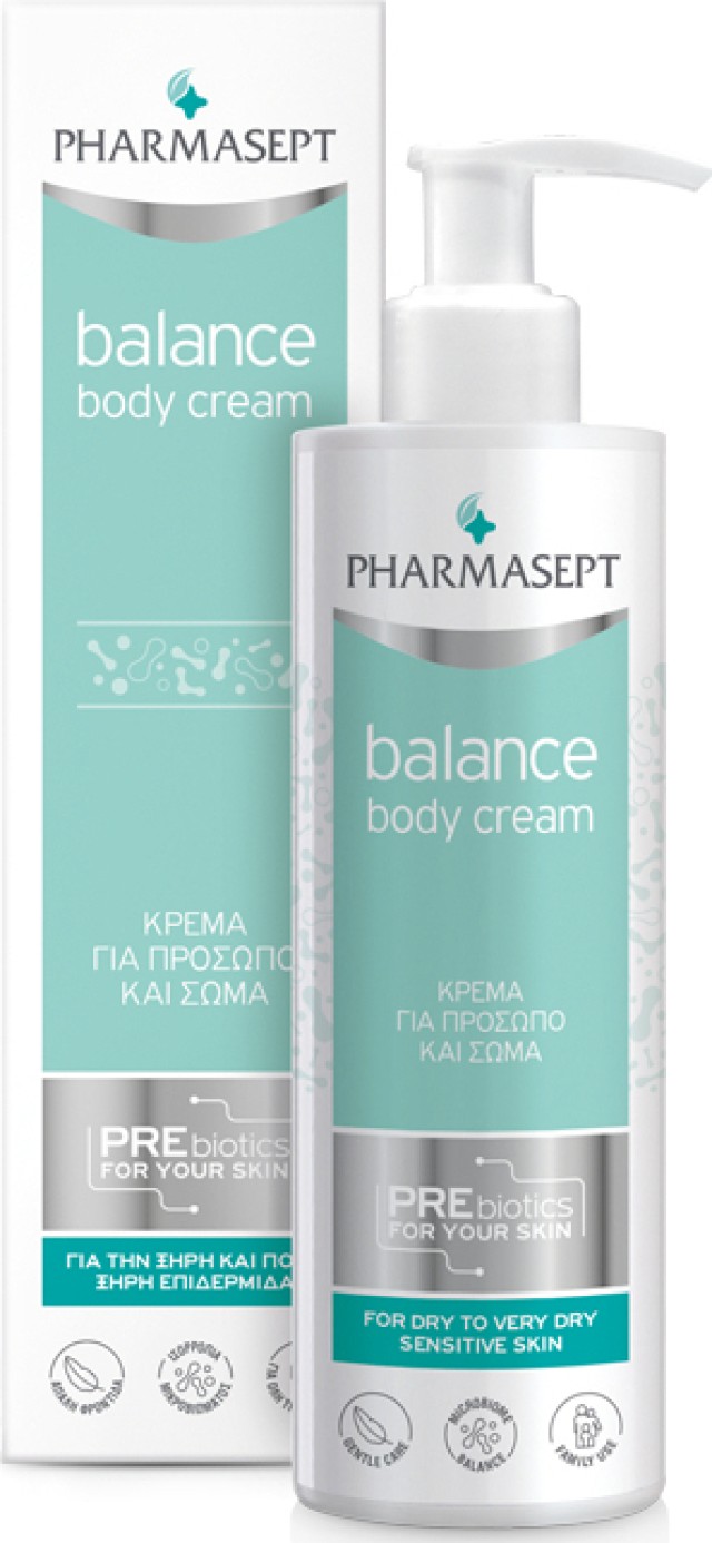 Pharmasept Balance Body Cream Ενυδατική Κρέμα Kαθημερινής Xρήσης για Ξηρές & Ευαίσθητες Επιδερμίδες 250ml